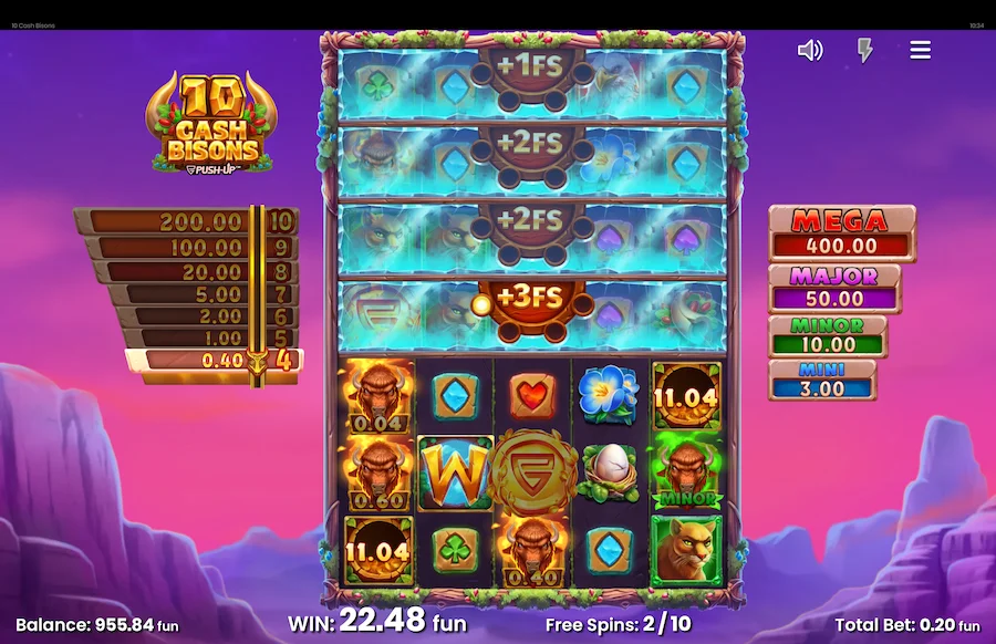 10 Cash Bisons Slot Push Gaming