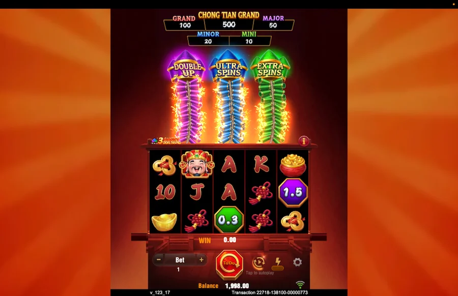 3 Lucky Chong Tian Pao Gameplay