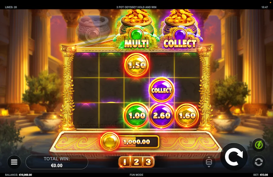3 Pot Odyssey Gameplay