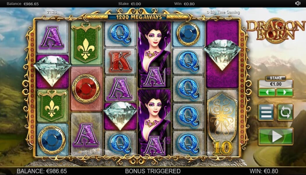 3 Or More Diamonds Will Trigger The Feature On Dragon Born Megaways™