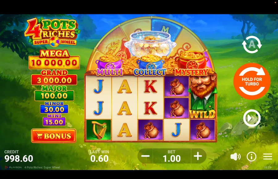 4 Pots Riches Super Wheel Gameplay
