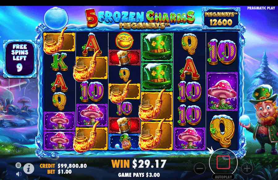 5 Frozen Charms Megaways Free Spins Feature 