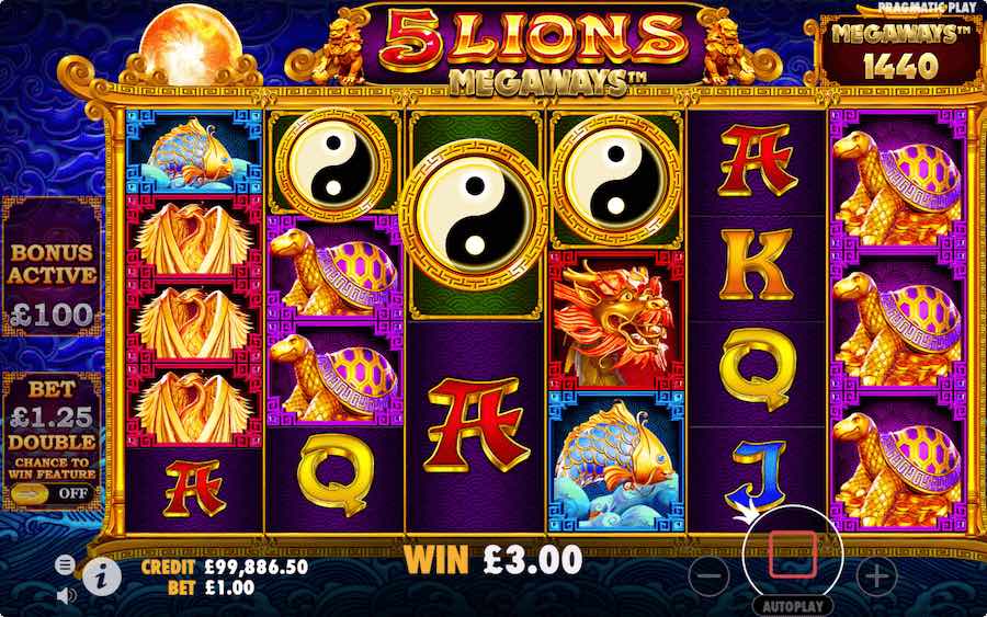 5 Lions Megaways Slot Free Spins Feature