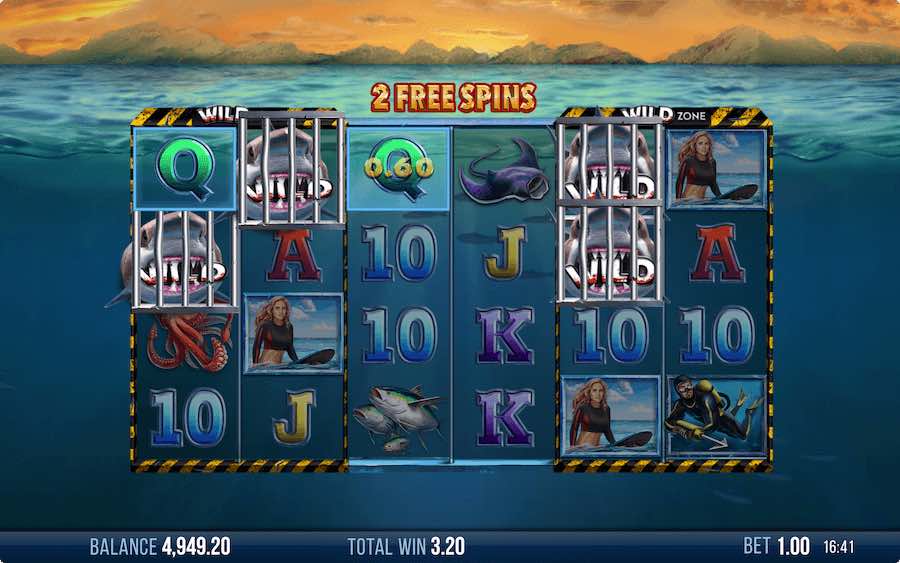 Utilise The Play It Your Way Option During The Free Spins Feature On 6 Wild Sharks Video Slot