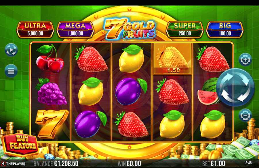 7 Gold Fruits Slot Base Game