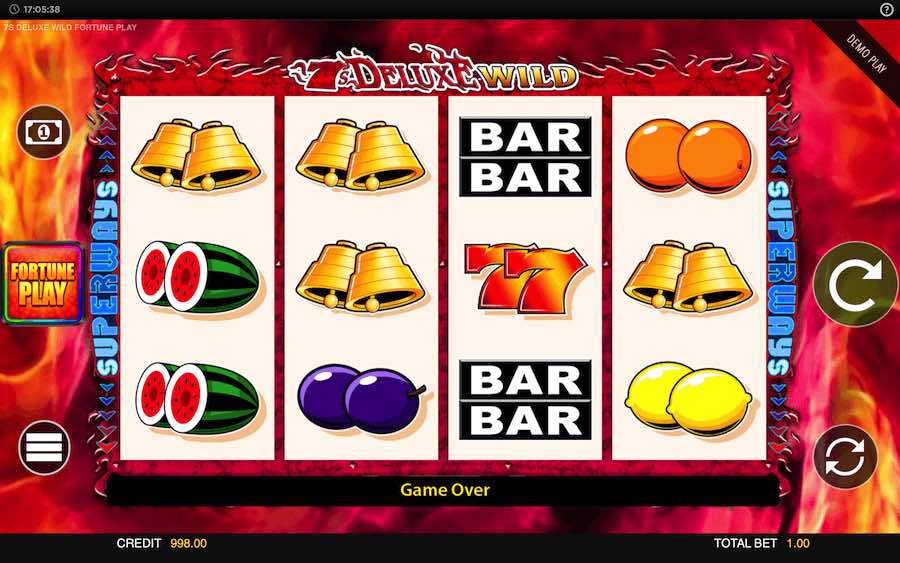 Standard Gameplay On 7's Deluxe Wild Fortune Online Slot Comprises Of 4 Reels And 81 Ways To Win