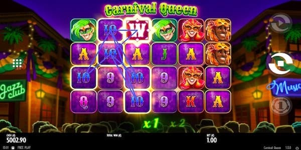 Symbols That Are Part Of A Winning Connection Will Be Removed And Replaced By New Symbols On Carnival Queen Slot