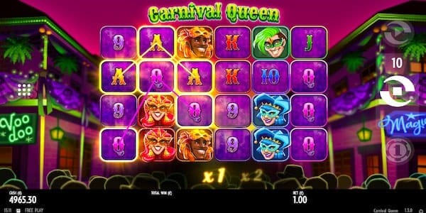 A Successful Cascade Will See Your Bonus Multiplier Increase By X1 On Carnival Queen