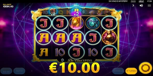 Each Win Will Cause The Reels To Cascade And Offer More Chances To Win On Da Vinci's Mystery Super Lines Slot