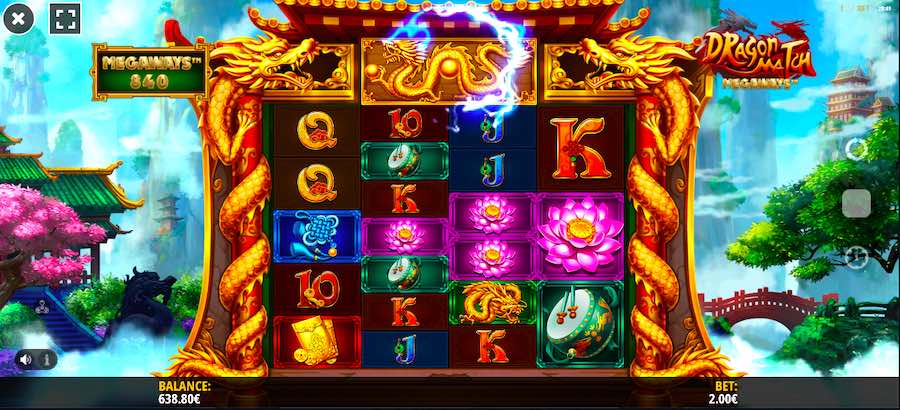 2 Dragon Match Symbols On The Upper Reel Will Trigger The Free Spin Bonus