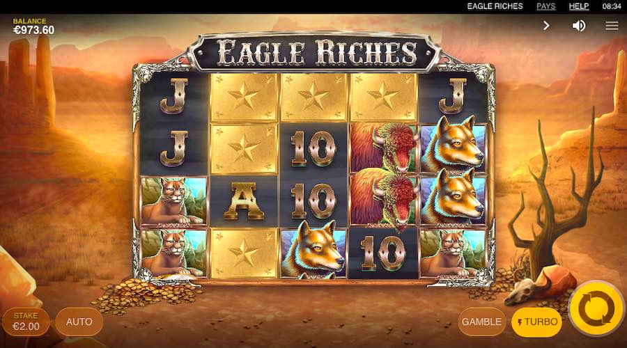 The Eagle Shadow Can Appear To Add Mystery Symbols To The Reals On Eagle Riches Slot