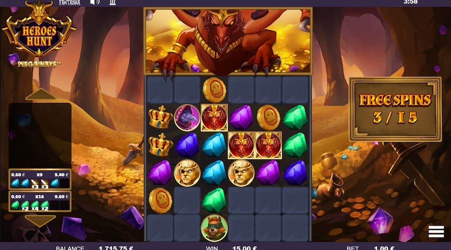 Dragon Symbols Will Appear On The Reels During The Heroes Hunt Free Spin Bonus And Can Award Additional Spins & Big Wins