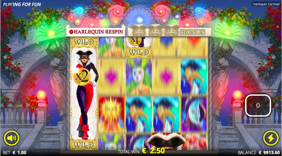 Respins Will Be Awarded Until The Final Wild Reaches Reel 1 On Harlequin Carnival