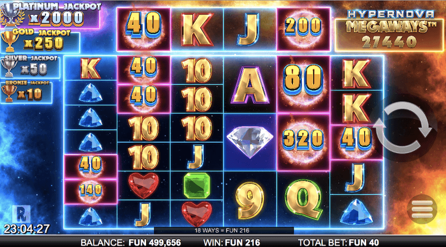 6 Or More Of The Money Scatter Symbols Will Trigger The Jackpot Respins Feature On Hypernova Megaways™