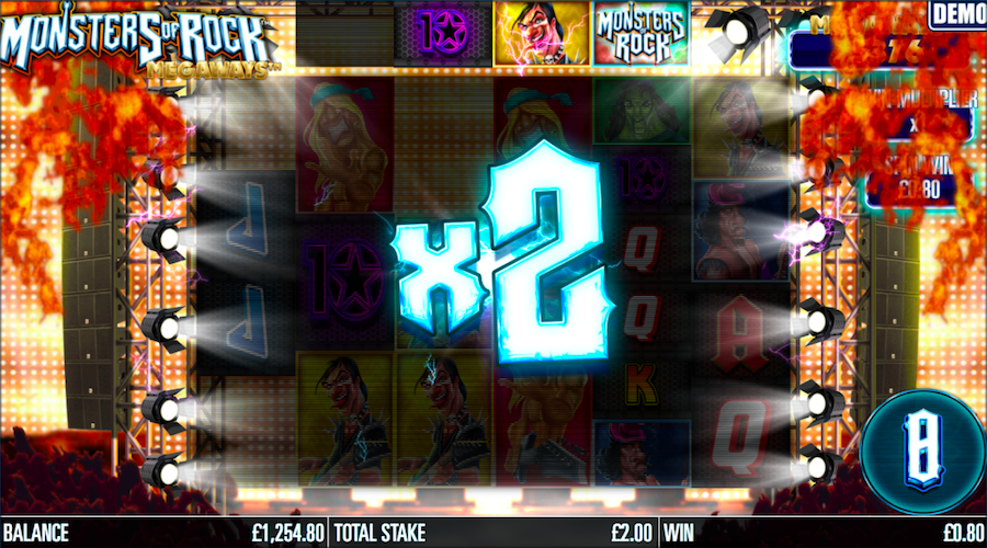 Multiplier Increasing By X1 In The Bonus Round On Monsters Of Rock Megaways™