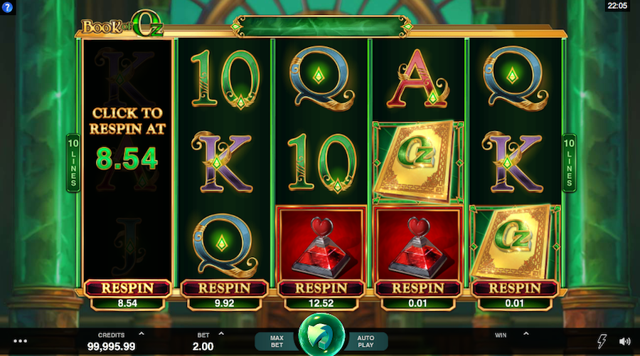 Spinning Individual Reels Can Come At A Huge Cost On Book Of Oz Slot