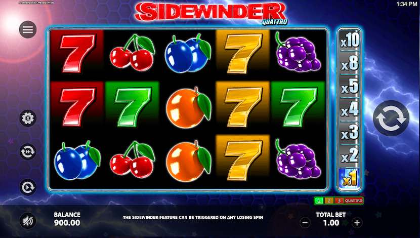 Choose To Play Between 1-4 Sets Of Reels On Stakelogic's Sidewinder Quattro