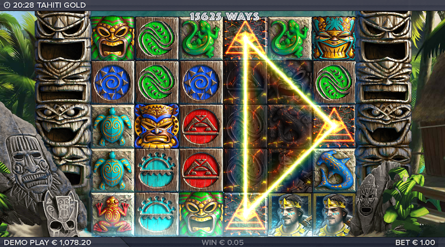 Two Or More Eye Of Tiki Symbols Will Trigger The Feature Which Removes Symbols To Help Build More Winning Ways On Tahiti Gold