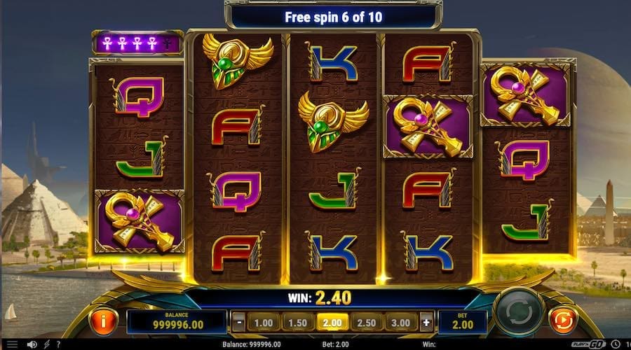 Collect 5 Ankh Symbols During The Bonus To Trigger The Anubis Wild Feature