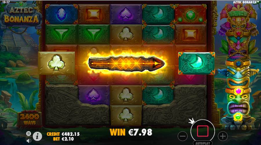 Revealing The Top Right Hand Corner Of The Game Will Trigger The Symbol Modifier On Aztec Bonanza