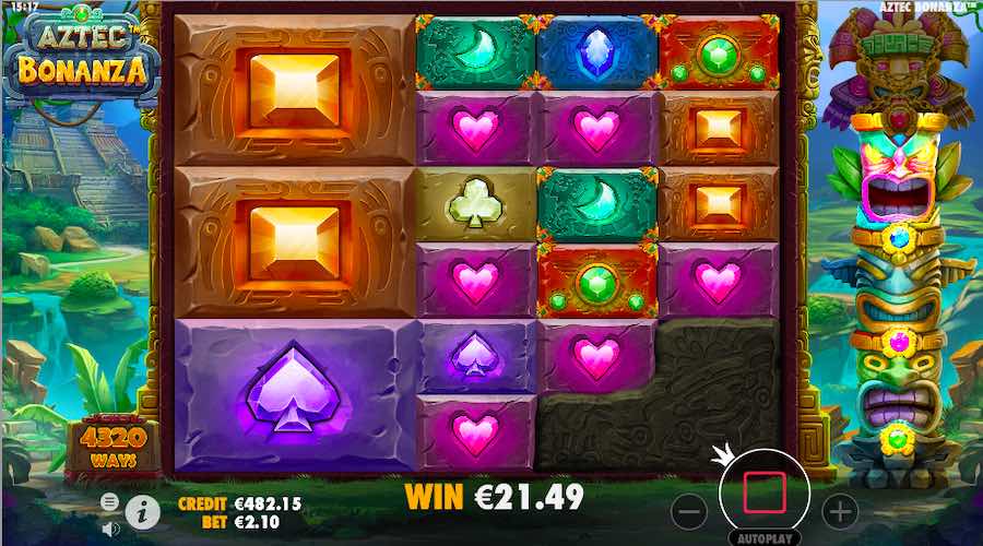 Revealing The Bottom Left Hand Side Of The Game Will Trigger The Expanded Symbol Modifier On Aztec Bonanza