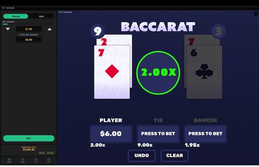 Gameplay Baccarat 