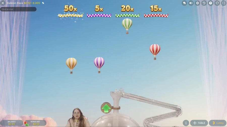 Balloon Race Live Evolution Gaming