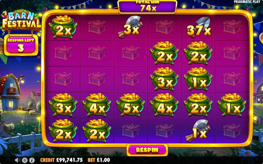 Barn Festival Slot Respin Feature