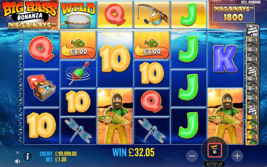 Big Bass Bonanza Megaways slot free spins feature