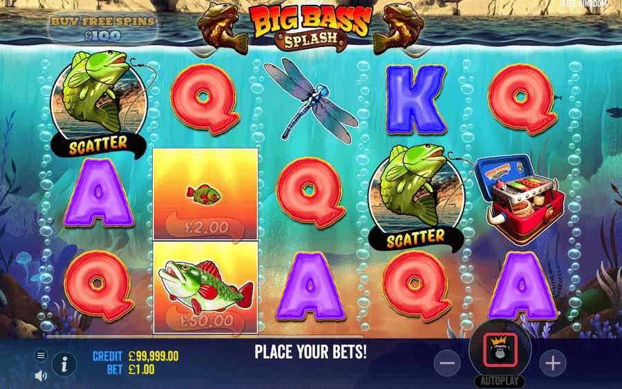 Big Bass Splash Slot Base Game