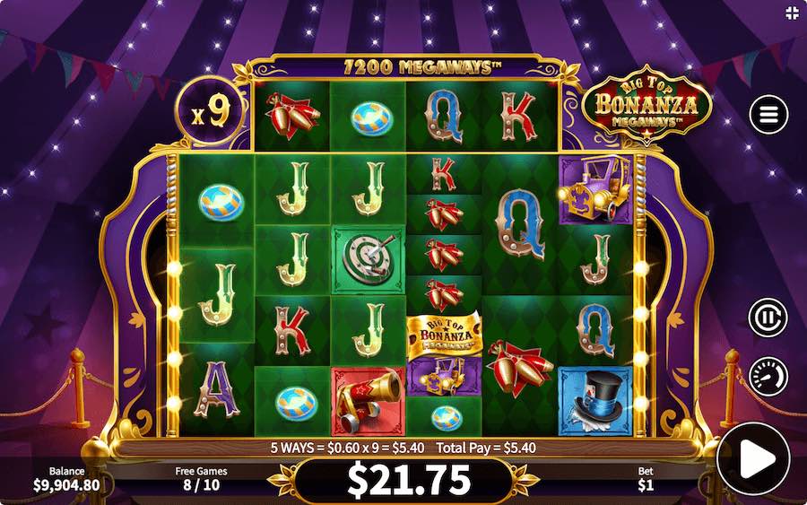 Big Top Bonanza Megaways Slot Free Spins Feature