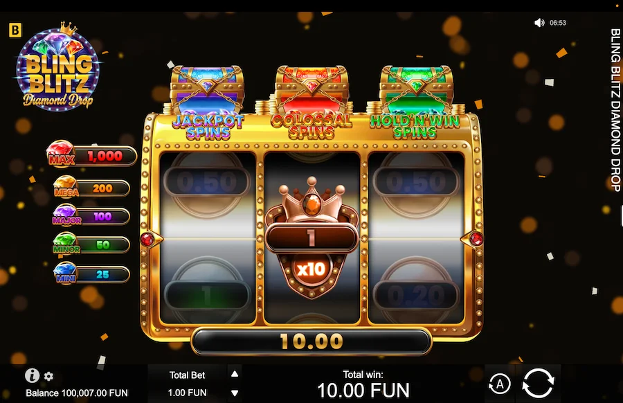 Bling Blitz Diamond Drop Gameplay