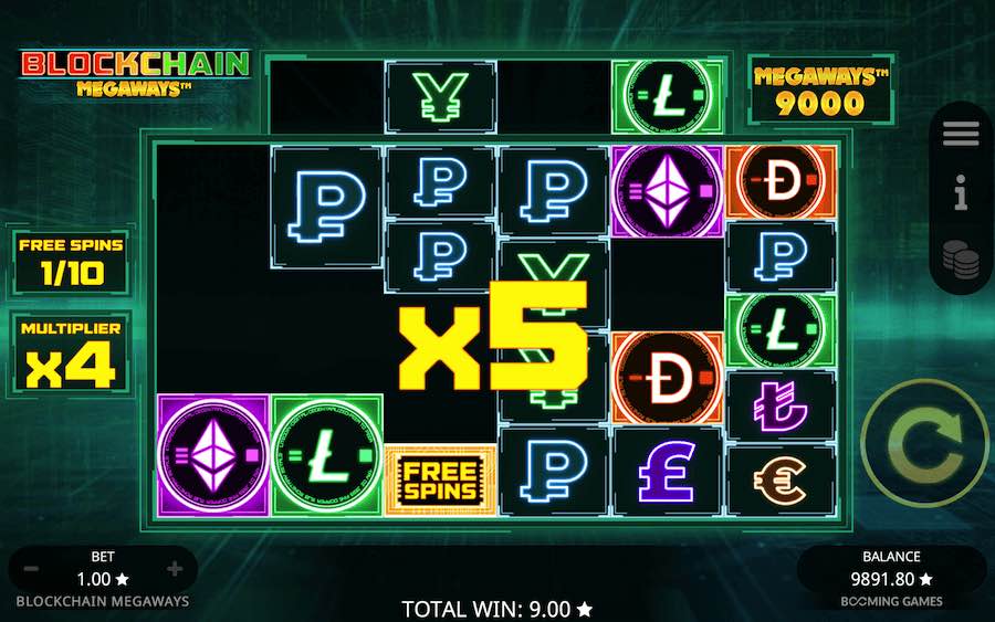 Land A Minimum Of 4 Scatter Symbols During The Base Game On Blockchain Megaways Video Slot And The Free Spins Feature Will Be Triggered