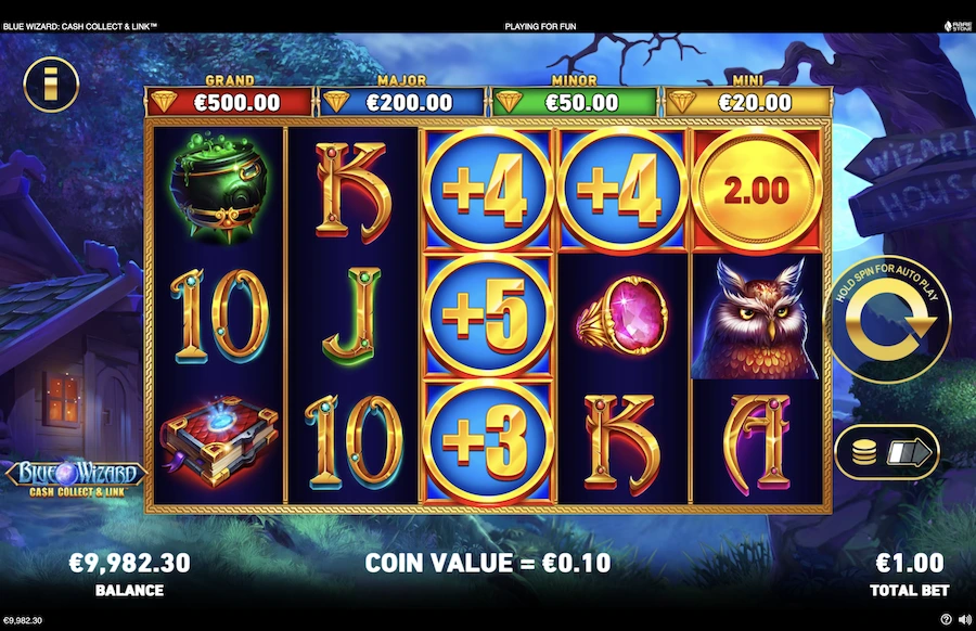 Blue Wizard Cash Collect And Link Slot Playtech