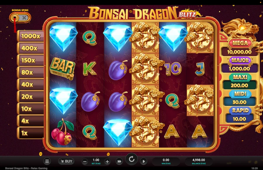 Bonsai Dragon Blitz Gameplay