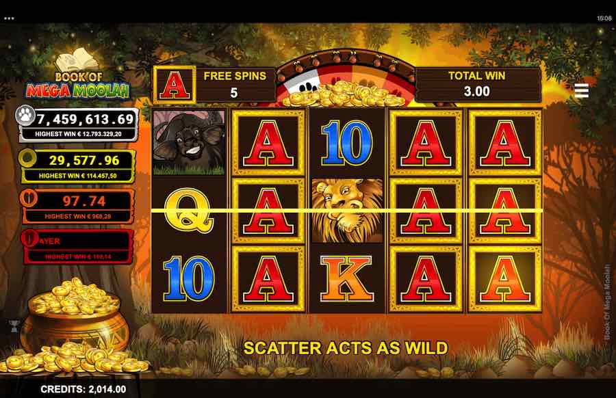 Book Of Mega Moolah Free Spins Feature 