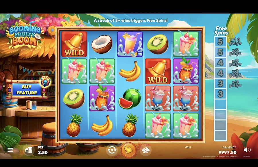 Booming Fruity Boom slot Mascot Gaming