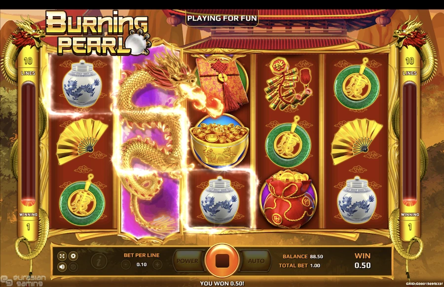 Burning Pearl slot free spins feature