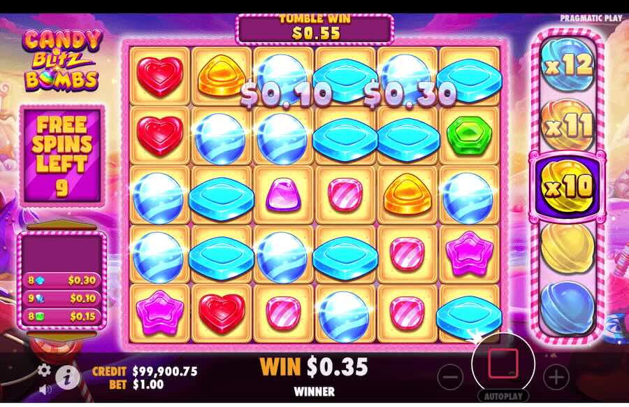 Candy Blitz Bombz Slot Free Spins Feature