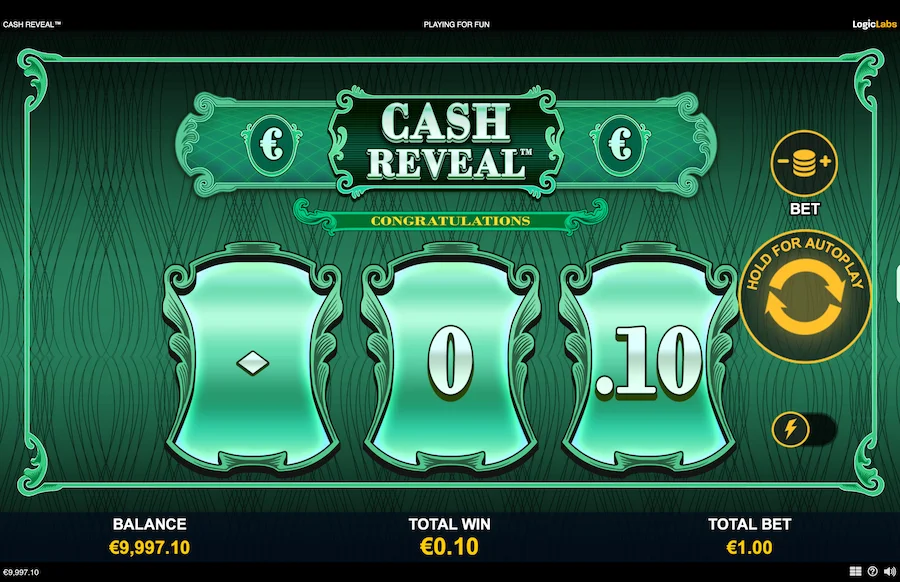 Cash Reveals Slot Playtech