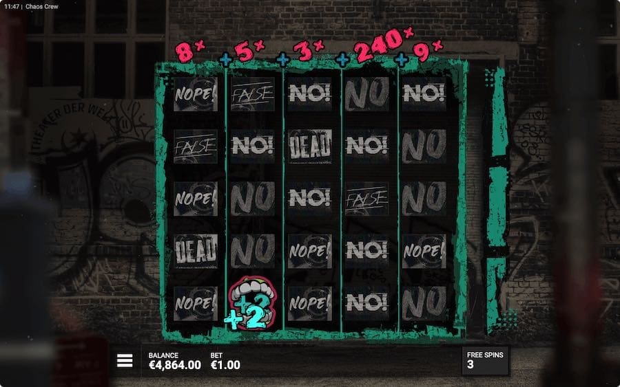 Land Huge Multiplier Values During The Bonus Feature On Chaos Crew Slot