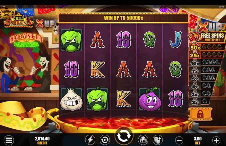 Chili Bonanza X Up Slot Base Game