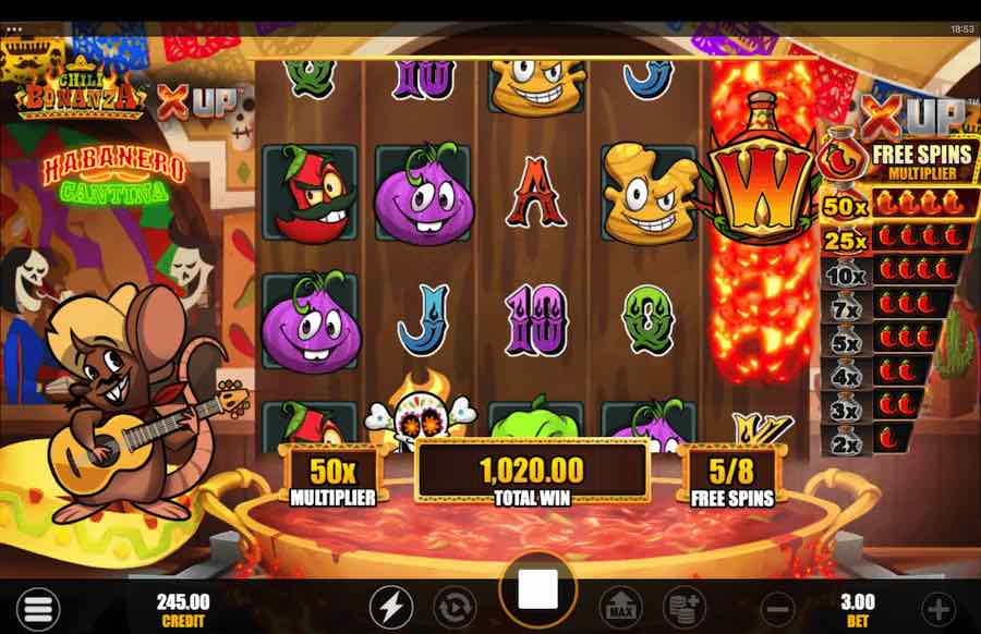 Chili Bonanza X Up Slot Free Spins Feature