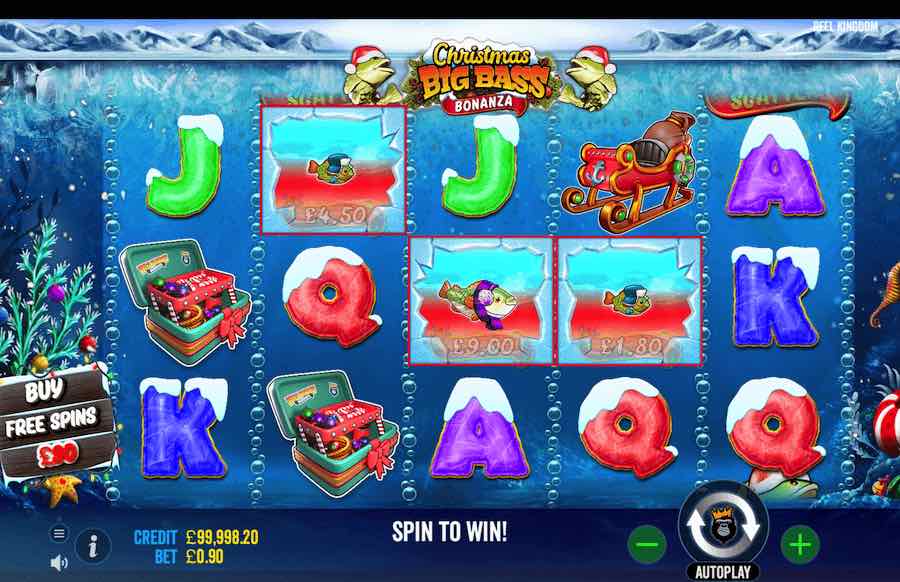 Christmas Big Bass Bonanza Slot Base Game