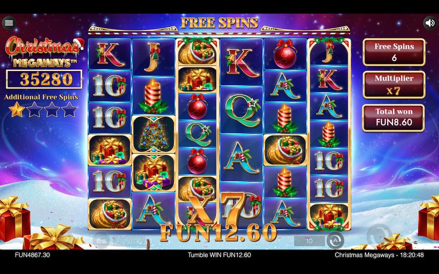 Christmas Megaways™ Bonus Round Is Triggered When A Minimum Of 4 Consecutive Reel Cascades Take Place