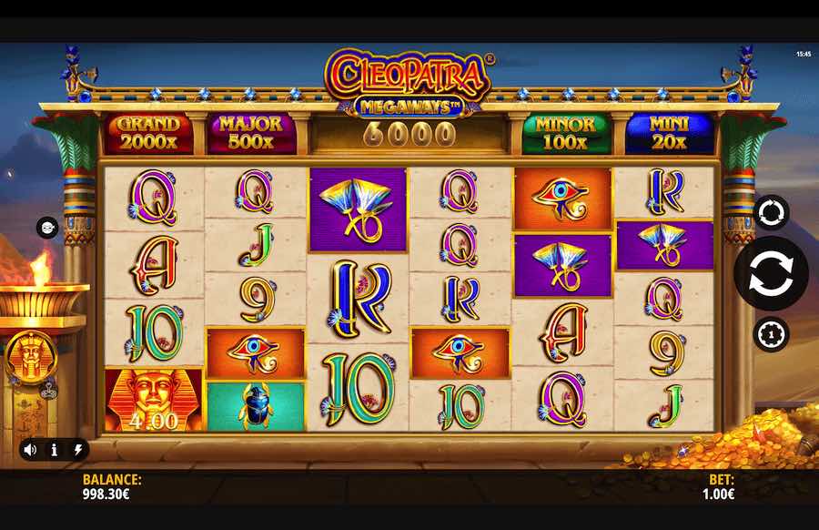 Cleopatra Megaways Slot Base Game