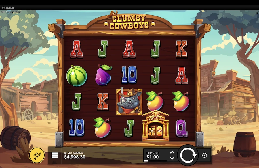 Clumsy Cowboys slot base game