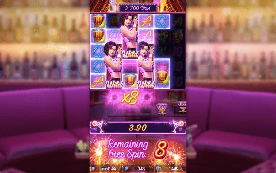 Cocktail Nights slot free spins feature