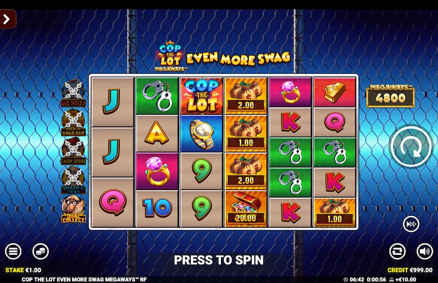 Gameplay Cop The Lot Megaways Even More Swag