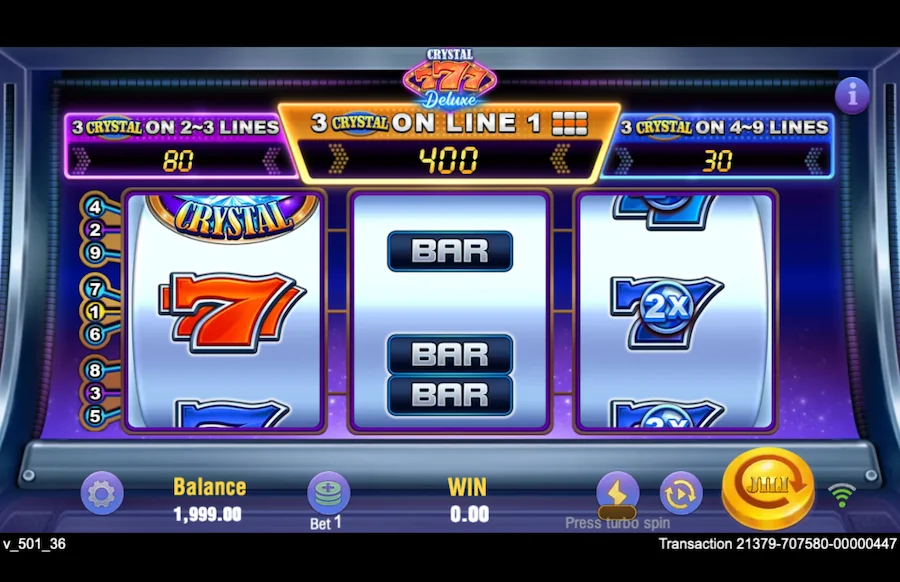 Crystal 777 Deluxe Gameplay